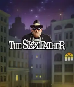 Step into the shadowy realm of The Slotfather game by Betsoft, showcasing a commanding mafia boss posed against a mysterious cityscape. This graphic evokes the intense ambience of the organized crime, with the boss clad in a sharp black suit and hat. Ideal for fans of crime-themed slots, providing a captivating escape. 