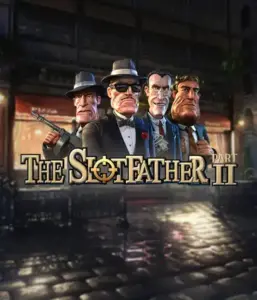 Dive into the shadowy world of The Slotfather Part II game by Betsoft, showcasing four iconic mafia characters against a shadow-lit urban backdrop. This image depicts the dramatic essence of the organized crime with its vivid character design and evocative setting. Ideal for players attracted to mafia stories, delivering a gripping adventure. 