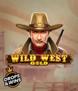  Meet the daring sheriff of "Wild West Gold," a captivating slot game by Pragmatic Play. The graphic depicts a confident sheriff with a sheriff’s badge, set against a dusty Old West town backdrop. The game's title is boldly featured in a stylized font, accentuating the Wild West adventure theme. 