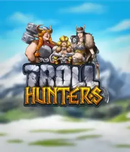 Immerse yourself in "Troll Hunters," where valiant Viking warriors are poised to take on their foes. The logo shows a male and female Viking, equipped with weapons, with a frosty mountainous backdrop. They radiate bravery and might, capturing the essence of the game's adventurous theme.